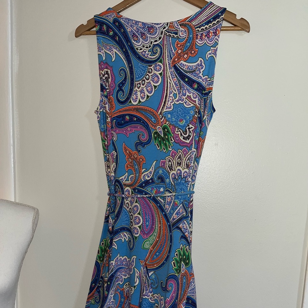 Lauren Ralph Lauren Blue and Pink Sleeveless Sundress - Picture 2 of 7